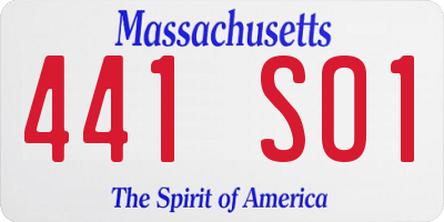 MA license plate 441SO1