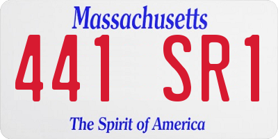 MA license plate 441SR1