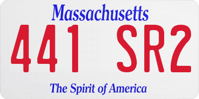 MA license plate 441SR2