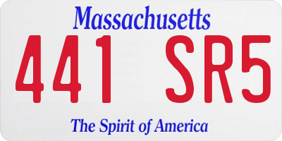 MA license plate 441SR5