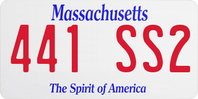 MA license plate 441SS2