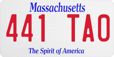 MA license plate 441TA0