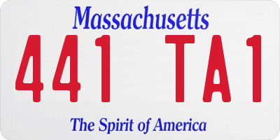 MA license plate 441TA1