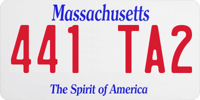 MA license plate 441TA2
