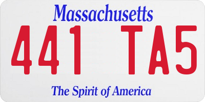 MA license plate 441TA5