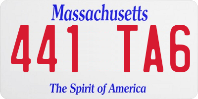 MA license plate 441TA6