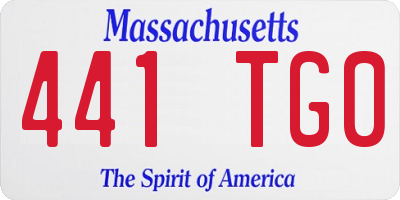MA license plate 441TG0