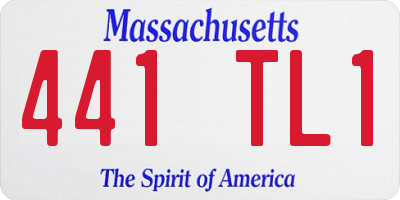 MA license plate 441TL1