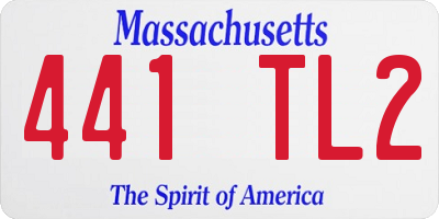 MA license plate 441TL2