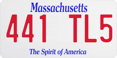 MA license plate 441TL5