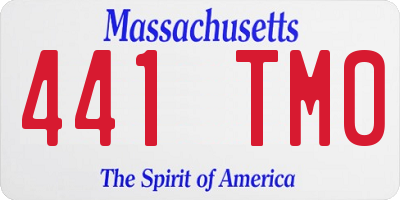 MA license plate 441TM0