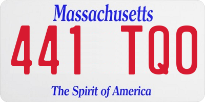MA license plate 441TQ0