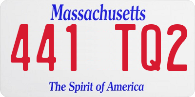 MA license plate 441TQ2