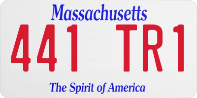 MA license plate 441TR1