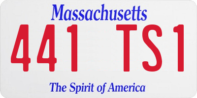MA license plate 441TS1