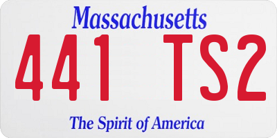 MA license plate 441TS2