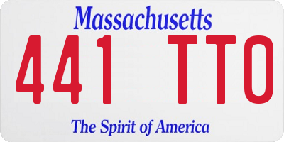 MA license plate 441TT0