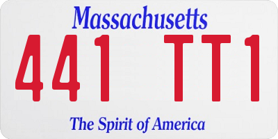 MA license plate 441TT1