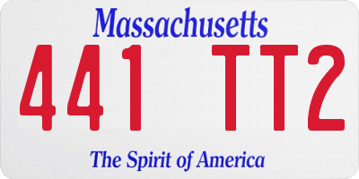 MA license plate 441TT2