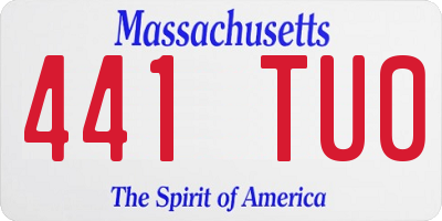 MA license plate 441TU0