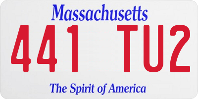 MA license plate 441TU2