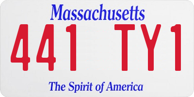 MA license plate 441TY1