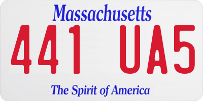 MA license plate 441UA5