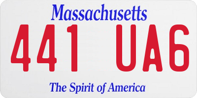MA license plate 441UA6