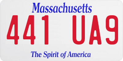 MA license plate 441UA9