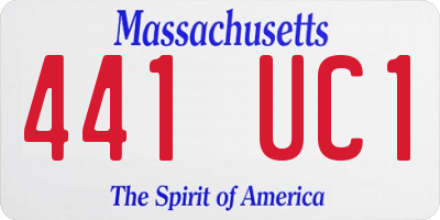 MA license plate 441UC1