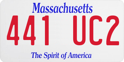 MA license plate 441UC2