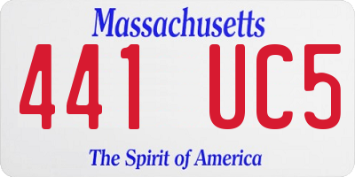 MA license plate 441UC5