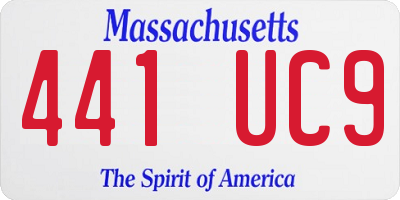 MA license plate 441UC9