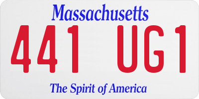MA license plate 441UG1