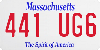 MA license plate 441UG6