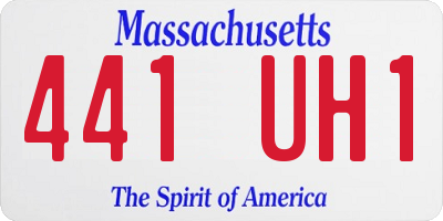 MA license plate 441UH1