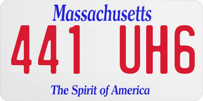 MA license plate 441UH6