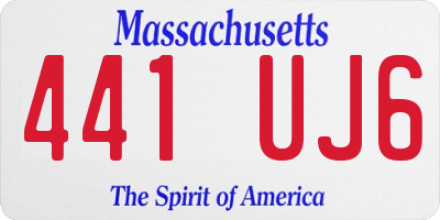 MA license plate 441UJ6