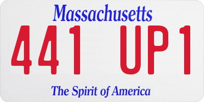MA license plate 441UP1