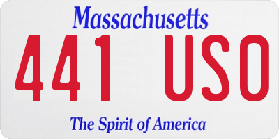 MA license plate 441US0