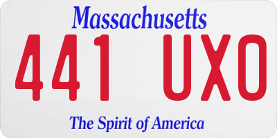 MA license plate 441UX0