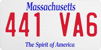 MA license plate 441VA6