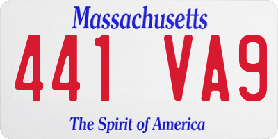 MA license plate 441VA9