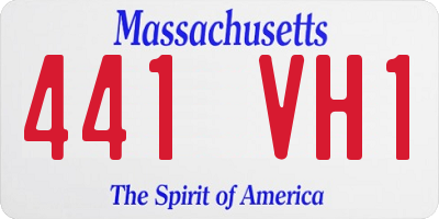 MA license plate 441VH1