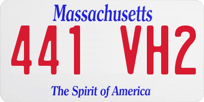 MA license plate 441VH2
