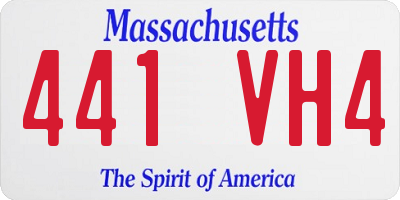 MA license plate 441VH4
