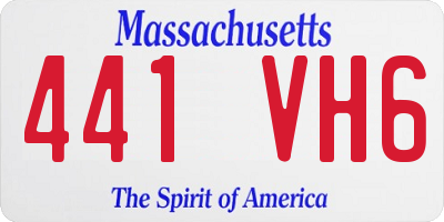 MA license plate 441VH6