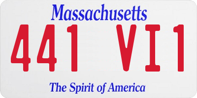 MA license plate 441VI1