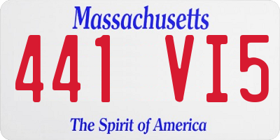 MA license plate 441VI5