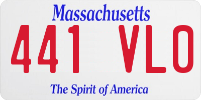 MA license plate 441VL0